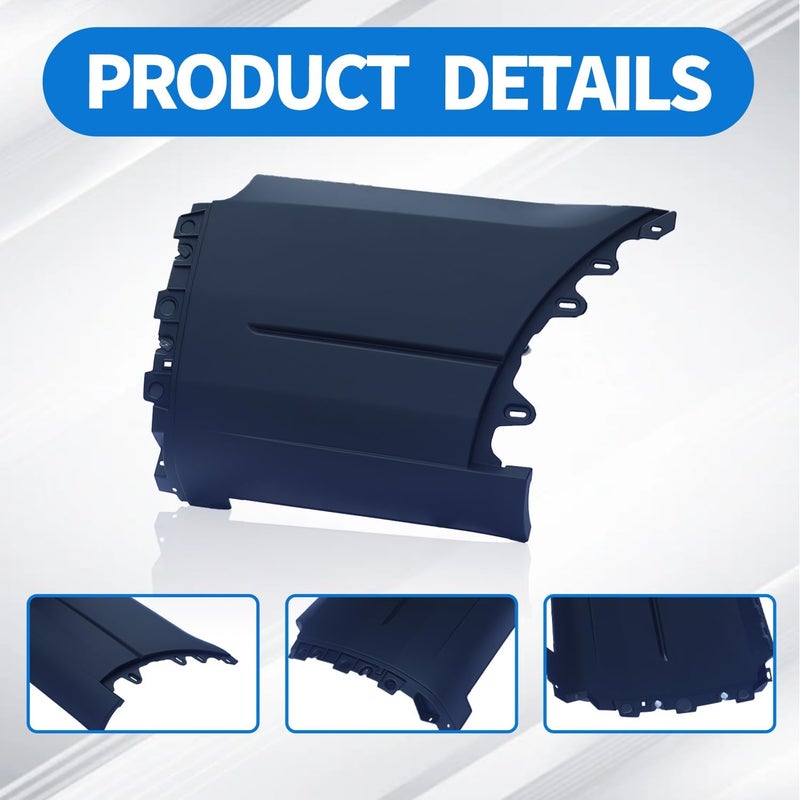 Spwrney Rear Lower Quarter Panel Trim Molding Cover Compatible with Transit 150 250 350 2015 2016 2017 2018 2019 Bumper Cover Extension Accessories, Right Passenger Side, 1PC - Image 4